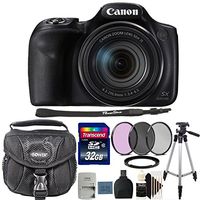 Canon PowerShot SX540 HS Digital Camera + 67mm Filter Kit + Adapter Ring + 32GB Memory Card + Reader + Case + Tall Tripod + 3pc Cleaning Kit