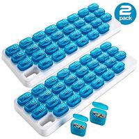 Monthly Pill Organizer - (Pack of 2) 31 Day Pill Organizer with Large Removable Medication Pods, Portable Pill Case Box and Holder for Daily Medicine and Vitamins, Great for Travel