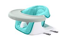 Summer 3-in-1 Floor 'N More Support Seat - Floor, Feeding, and Booster Chair for Infants and Toddlers - with Machine Washable Fabric Seat and Removable Dining Tray, Aqua