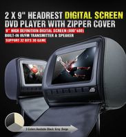 Black Digital Color Pair Headrest With 9" LCD Car DVD Player Monitors with Dual DVD players USB SD Inc. 2 Wireless Dual Channel Headphones, Games and 2 Wireless game controllers ...