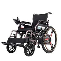 YOLANDEK Lightweight Dual Function Foldable Power Wheelchair (Li-Ion Battery 20A), Drive with Electric Power Or Use As Manual Wheelchair