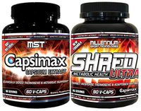Capsimax plus Shred ULTRA Stack from MST by Millennium Sport Technologies, Clinically dosed Weight Management, Appetite Control, Calorie Burning, Includes Shred-ULTRA 90 V-Caps and Capsimax 60 V-Caps.