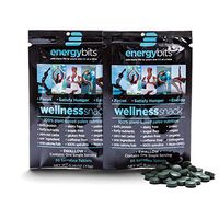 ENERGYbits Pure Spirulina Tablets – Pack of 2 Single Servings (7500mg per Serving) – Non-GMO, Non-Irradiated, Raw, Blue Green Algae – Keto, Vegan Friendly