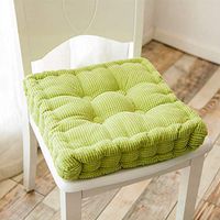 Peacewish Thicker Square Seat Cushion for Home Office Kitchen Indoor Solid Color Chair Pads (Green, S)