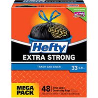 Hefty Strong Large Trash Bags - 33 Gallon, 48 Count