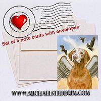 Michael Steddum Soar with Eagles, Vizsla Note Card Set