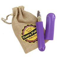 Tampa Fuego Cigar Case Genuine Leather Purple Lined Single Made in USA