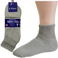 Diabetic Socks Womens Cotton 6-Pack Ankle Grey By DEBRA WEITZNER