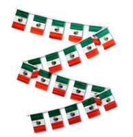 Moon Knives 30ft String Flag Set of 20 Mexico Mexican 12x18 Bunting Flag Banner Flags - Party Decorations Supplies For Parades - Prime Outside, Garden, Men Cave Decor Flag