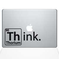 The Decal Guru Think Thorium MacBook Decal Vinyl Sticker - 11" MacBook Air - Black (1254-MAC-11A-BLA)