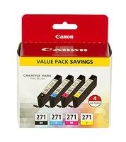 Canon CLI-271 BK/CMY 4 Color Value Pack  Compatible to MG6820, MG6821, MG6822, MG5720, MG5721, MG5722, MG7720, TS5020, TS6020, TS8020, TS9020