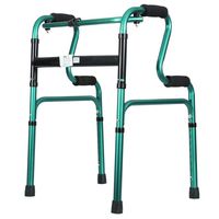 ZfgG Cane Chair Walker Auxiliary Walker Old Man Armrests Four-Legged Walking Stick (Color : Green)