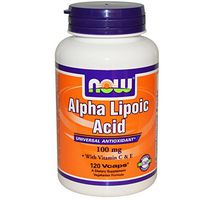 Now Foods, Alpha Lipoic Acid, 100 mg, 120 Vcaps