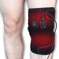 CREATRILL Heated Knee Brace Wrap, 3 Heat Settings, Heating Pad for Knee Injury, Cramps Arthritis Recovery, Heat Compress for Muscles Pain Relief Relax