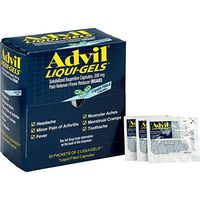 Acme United 016902 Advil Liqui-Gels, Single Dose 2-Tablet Packets, 50 Packets/BX
