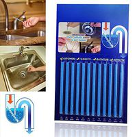 Elever 12 Pcs In Package Magic Sticks Drain Cleaner and Deodorizer Odor Remover, Flow Drain Strips for Bathroom & Kitchen Odor Remover Sticks