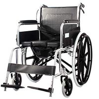 Heavy Self Propelled Wheelchairs with Commode, Folding Elderly Multi-Function Scooter, Portable with Toilet Cart Wheelchair for Elderly, Handicapped, and Disabled Users