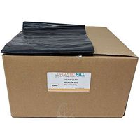 PlasticMill 65 Gallon Contractor Bags: Black, 3 Mil, 50X48, 50 Bags.