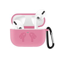 Startview Protective Cover for AirPods Pro Case,Case with Keychain for AirPods Pro Charging Case 2019 Release Shock-Absorbing Soft Slim Silicone Case Skin (Pink)