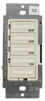 Leviton LTT60-1LT Decora 600W Incandescent/5A Resistive 10-20-30-60 Minute Preset Countdown Timer, Single Pole, Light Almond