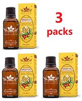 Ginger Oil,Pure Natural Lymphatic Drainage Ginger Oil,SPA Massage Oils,Repelling Cold and Relaxing Active Oil (3 pack)