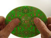 Meditation & Mindfulness Spiritual Sacred Geometry Tool for Healing Wisdom Harmonic & Light Body Activation - Powerforms Copper Portal 5.75” x 4.25”