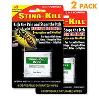Sting-Kill External Anesthetic Wipes, Package of 5 Wipes (2 Pack)