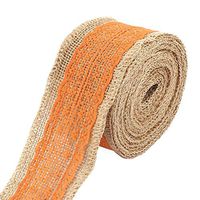 uxcell Burlap Apartment Wedding DIY Gift Wrapping Decor Decoration Craft Ribbon Roll Orange