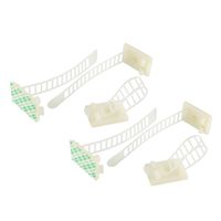 uxcell 10pcs Adjustable Cable Clips Adhesive Straps Clamps with Optional Screw Mount Multi Cables White