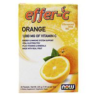 NOW Supplements, Effer-C™, Orange, Vital Electrolytes*, 1,000 mg Vitamin C, 30 Packets