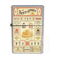 Wind Proof Dual Torch Refillable Lighter Vintage Poster D-026 Bees & Honey