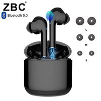 ZBC Truly Wireless Bluetooth Earbuds Noise Reduction Headphones Hi-Fi 3D Stereo Sound Built-in Mic Earphones in-Ear TWS Headsets Smart Touch Airpods Portable Charging Case Android iOS Long Playtime