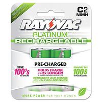RAY-O-VAC Recharge Plus Nimh Batteries, C, 2/Pack, New