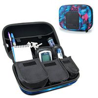 USA Gear Travel Medicine Organizer for Diabetic Supplies - Omnipod, Glucose Monitoring System, Syringes, Insulin Vials and Lancets - Compatible with ACCU-CHEK, Bayer Contour, TRUEtest - Galaxy