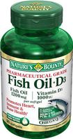 Nature's Bounty Pharmaceutical Grade Fish Oil 1000mg Vitamin D 1000iu Softgels - 90ct, 0.5 Bottles (Pack of 2)