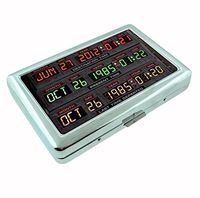 Back To The Future R1 Hip Silver Cigarette Case Id Holder Metal Wallet 4" X 2.75" RFID Protection
