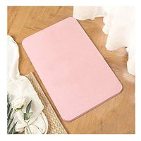GHHZZQ Bathtub Mat Superabsorbent Non-Slip Quick Drying Diatomite Bathing Kitchen Foot Pad Bathroom Rugs, 5 Colors, 0.9 cm Thick, 3 Sizes (Color : Pink, Size : 35x45cm)