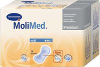 Hartmann 168644 MoliMed Premium Bladder Control Pad, Midi, 5-1/2" Width, 13" Length (Pack of 168)