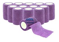 12 - Pack, 3” x 5 Yards, Self-Adherent Cohesive Tape, Strong Sports Tape for Wrist, Ankle Sprains & Swelling, Self-Adhesive Bandage Rolls (Magenta)