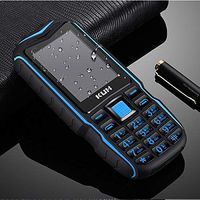 Rcsbtd Double SIM(Black), FM, Bluetooth, 2.4 inch, 2400mAh Battery, MTK6261DA, Raincoat Dustproof Shockproof, Tough Phone (Color : Black Blue)