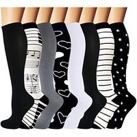 Copper Compression Socks For Men & Women -8 Pairs- Best for Running, Athletic, Medical, Pregnancy and Travel (C2-4 Black / 4 White (copper)-8 pack, Small / Medium)