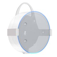 Fintie Portable Wall Mount Stand Holder for Amazon Echo Dot (Fits All-New Echo Dot 2nd Generation) - Solid Metal with Hanger Loop White (SAAD036AD-US)