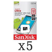 SanDisk Ultra 32GB micro SDHC UHS-I C10 memory card 30MB/S SDSDQL-032G-G35 (Pack of 5)