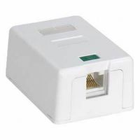 Black Point Products BT-225 White Cat-6 1-Port Surface Jack, White