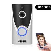 OWSOO 1080P WiFi Doorbell Smart HD Security Camera Intercome Doorbell with Two-Way Audio 166-Degree Wide Angle Lens Night Vision PIR Motion Detection Wireless Doorbell TF Card Slot Home Surveillance
