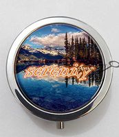 BlackKey Serenity Beautiful Inspirational Word 3-Compartment Decorative Pocket Gift Box Case Organizer for Pill, Color 1 -1665