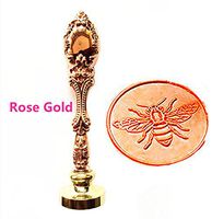 MNYR Vintage Cute Bee Flying Wax Seal Stamp Luxury Bronze Metal Peacock Decorative Wedding Invitations Gift Cards Paper Stationary Envelope Custom Logo Picture Monogram Wax Seal Sealing Stamp Gift Set