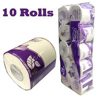 10 Rolls Toilet Paper,ETA 15 Days Ultra Soft Roll Toilet Paper White 3-Layers Standard Rolls,Gentle Toilet Tissue Enviro Friendly Recycled Bath Paper (10 Rolls)