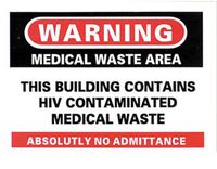 Building Contains HIV Waste Sticker 10-Pack