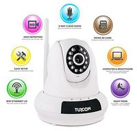 Turcom cyberVIEW R Wireless WiFi Security IP Camera, Nanny Baby Monitor Netcam with Two-Way Audio/Night Vision, Connects to iPhone Android Phone (TS-621)